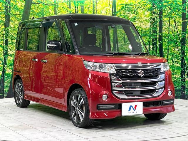 スペーシアカスタムZ ターボ SDナビ 両側電動スライド ETC ドラレコ HIDヘッド Bluetooth シートヒーター クルコン LEDフォグ オートライト オートエアコン 純正15インチアルミ ステアリングスイッチ(16枚目)