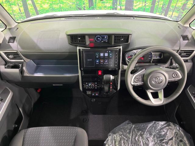 ルーミー カスタムＧ－Ｔ　登録済未使用車　ターボ　純正９型デイスプレイオーディオ　両側電動スライドドア　全周囲カメラ　衝突軽減装置　レーダークルーズ　スマートキー　ＬＥＤヘッド　レーンアシスト　オートライト　オートエアコン（2枚目）