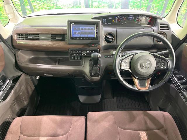 Ｎ－ＢＯＸ Ｇ・Ｌターボホンダセンシングカッパーブラウンスタイル　禁煙車　純正ＳＤナビ　ターボ　両側電動スライド　衝突被害軽減システム　バックカメラ　ＥＴＣ　ドラレコ　フルセグＴＶ　スマートキー　ＬＥＤヘッド　クルコン　純正　車線逸脱警報　オートライト（2枚目）