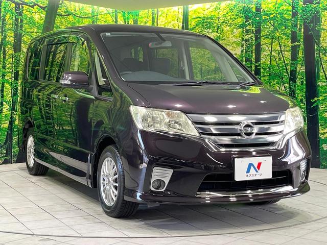 セレナ ハイウェイスター Vセレクション 禁煙車 両側電動ドア 純正SDナビ バックカメラ コーナーセンサー スマートキー HIDヘッド ETC オートライト オートエアコン リアエアコン Bluetooth CD DVD再生 フルセグ(17枚目)