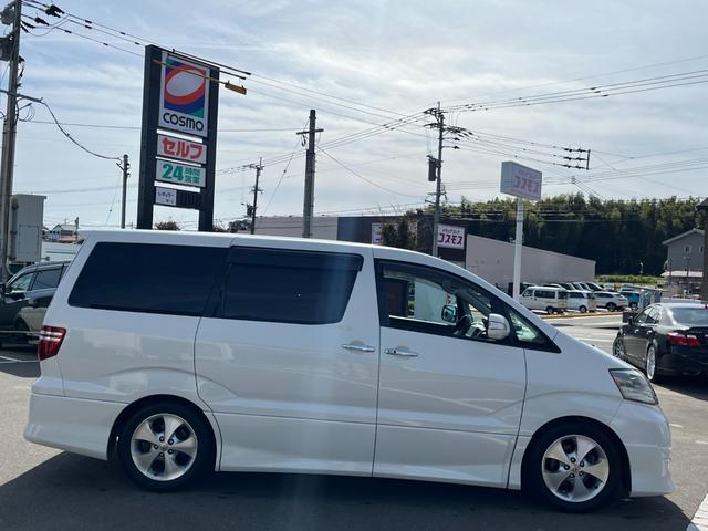 アルファードG AS プラチナセレクション 下取車 現在2オーナー 車庫保管車 9インチナビ 純正リアモニター バックカメラ 両側パワースライドドア Bluetooth対応ナビ スマートドアロック ダウンサス 社外マフラー 8人乗り 回転シート(7枚目)