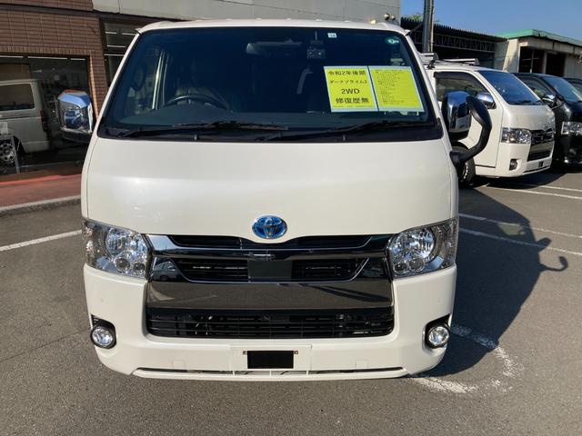 ハイエースバン スーパーＧＬ　ダークプライムＩＩ　６型・クリアランスソナー・トヨタセーフティセンス・ＬＥＤヘッドライト・プッシュスタート・ＬＥＤフォグライト・リアスライド小窓・シートカバー・ＥＴＣ２．０・ＳＤナビ・フルセグ・バックカメラ・前後ドラレコ（2枚目）