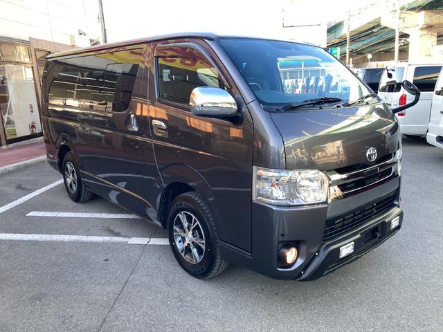 ハイエースバン スーパーＧＬ　ダークプライムＩＩ　トヨタセーフティセンス・ＬＥＤヘッドライト・プッシュスタート・モデリスタカーゴライト・コーナーセンサー・純正アルミホイール・ＥＴＣ２．０・ＳＤナビ・バックカメラ・Ｗエアバック・１００Ｖ電源・ドラレコ（3枚目）