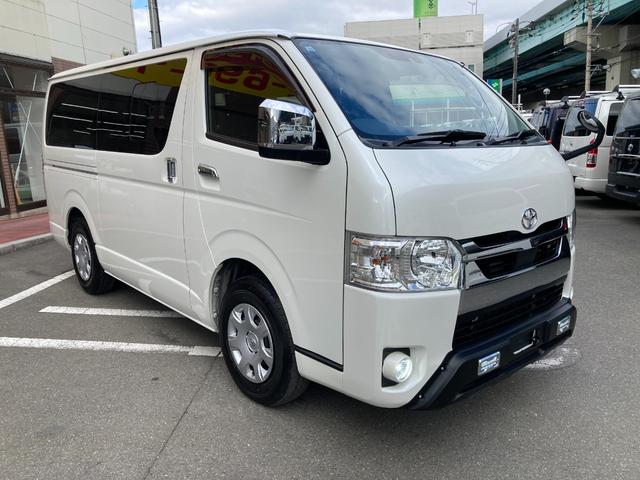 ハイエースバン ロングスーパーGL 6型・トヨタセーフティセンス・LEDヘッドライト・プッシュスタート・新品バンパーガード・新品シートカバー・新品インテリアパネル・新品ステアリング・SDナビ・フルセグ・バックカメラ・ドライブレコーダー(3枚目)