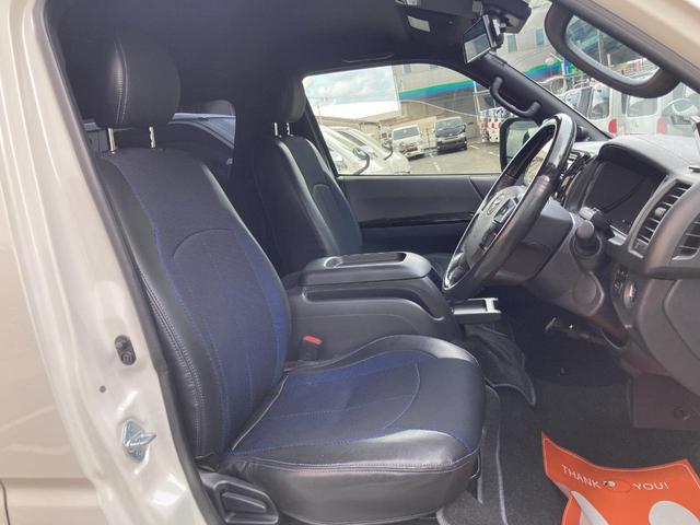 ハイエースバン スーパーGL ダークプライムII 6型・アルパインBIGX11・ESSEXフルエアロ・クリアランスソナー・デジタルインナーミラー型前後ドラレコ・LEDヘッドライト・プッシュスタート・荷室コンパネ・クッションフロアシート・100V電源(23枚目)