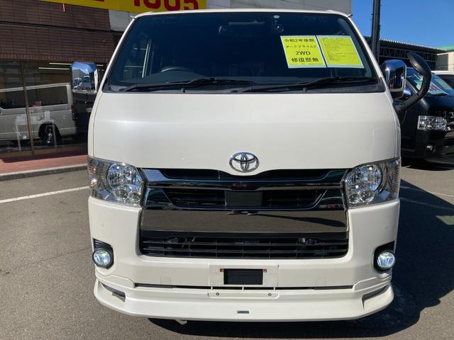 ハイエースバン スーパーＧＬ　ダークプライムＩＩ　６型・クリアランスソナー・ＬＥＤヘッドライト・プッシュスタート・新品シートカバー・新品ＣＦシート・前後ドライブレコーダー・トヨタセーフティセンス・ＬＥＤフォグライト・モデリスタフロントスポイラー（2枚目）