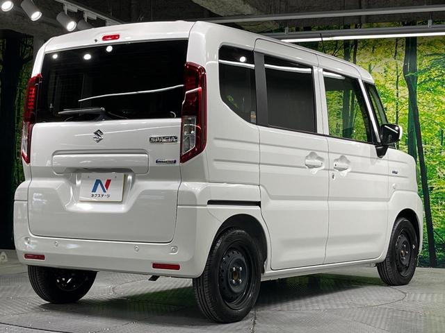 スペーシア ハイブリッドＸ　届出済未使用車　両側電動ドア　衝突被害軽減システム　コーナーセンサー　スマートキー　ＬＥＤヘッド　オートハイビーム　車線逸脱警報　オートライト　オートエアコン　プライバシーガラス（17枚目）