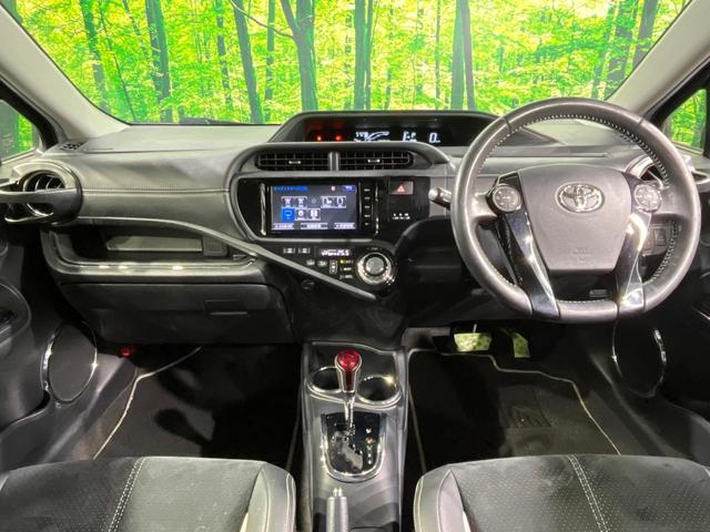 アクア G G’s SDナビ バックカメラ 衝突軽減装置 禁煙車 ハーフレザーシート スマートキー LEDヘッド ビルトインETC クルコン オートハイビーム 車線逸脱警報 オートライト オートエアコン(2枚目)