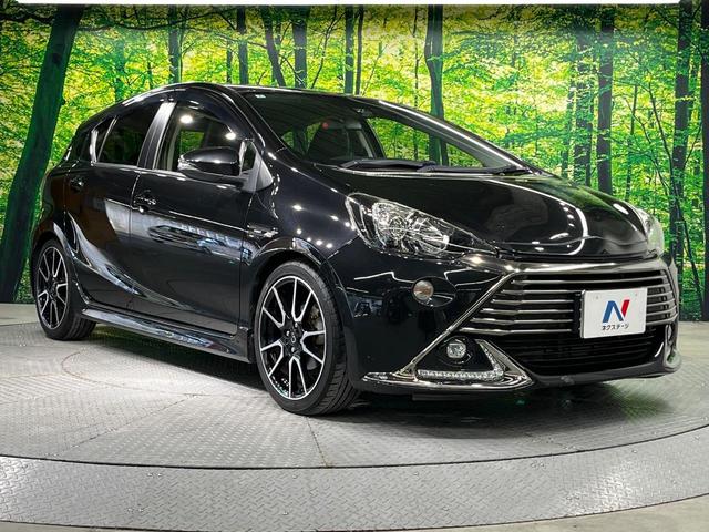 アクア G G’s SDナビ バックカメラ 衝突軽減装置 禁煙車 ハーフレザーシート スマートキー LEDヘッド ビルトインETC クルコン オートハイビーム 車線逸脱警報 オートライト オートエアコン(16枚目)