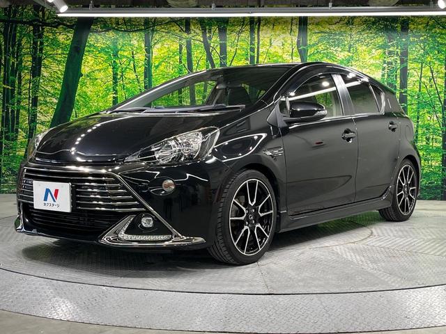 アクア G G’s SDナビ バックカメラ 衝突軽減装置 禁煙車 ハーフレザーシート スマートキー LEDヘッド ビルトインETC クルコン オートハイビーム 車線逸脱警報 オートライト オートエアコン(60枚目)