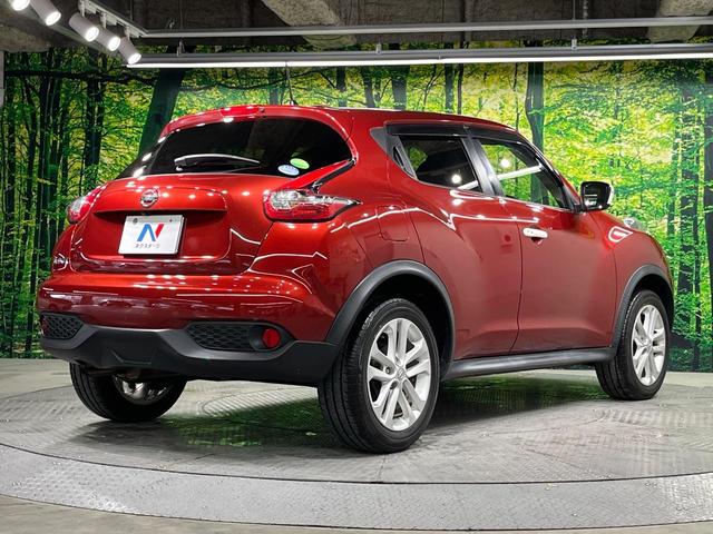 ジューク 15RX Vセレクション パーソナライゼーション 純正SDナビ バックカメラ 衝突被害軽減システム 禁煙車 ドラレコ スマートキー LEDヘッド ETC 純正17インチアルミ オートライト オートエアコン Bluetooth 地デジ HIDフォグ(17枚目)