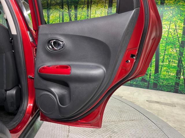 ジューク 15RX Vセレクション パーソナライゼーション 純正SDナビ バックカメラ 衝突被害軽減システム 禁煙車 ドラレコ スマートキー LEDヘッド ETC 純正17インチアルミ オートライト オートエアコン Bluetooth 地デジ HIDフォグ(39枚目)