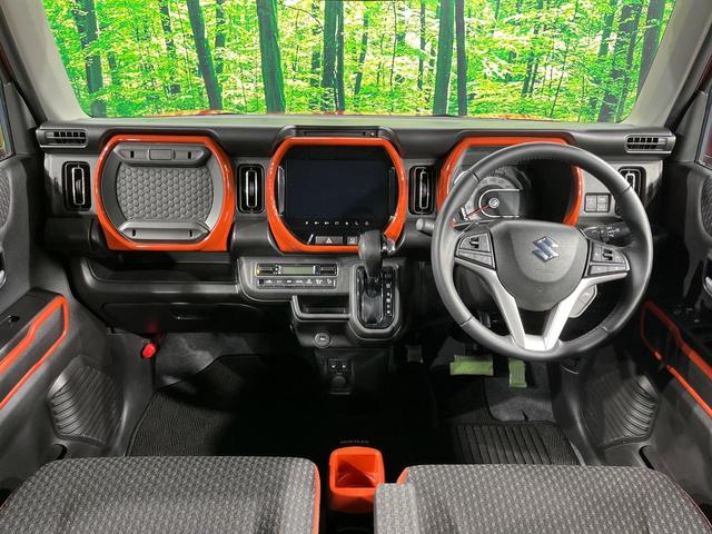 ハスラー ハイブリッドXターボ 全周囲カメラ 純正8型ナビ 衝突被害軽減システム レーダークルーズ 禁煙車 ドラレコ コーナーセンサー スマートキー LEDヘッド ビルトインETC 純正15インチアルミ オートライト オートエアコン(2枚目)