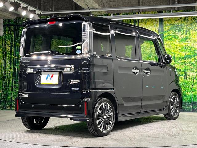 スペーシアカスタム ハイブリッドＸＳ　両側電動ドア　全周囲カメラ　衝突被害軽減システム　禁煙車　ハーフレザーシート　コーナーセンサー　スマートキー　ＬＥＤヘッド　ＥＴＣ　純正１５インチアルミ　オートハイビーム　車線逸脱警報　オートライト（16枚目）