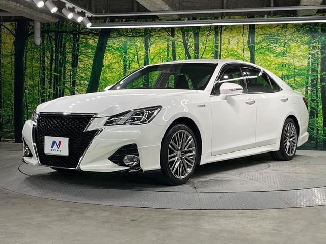 クラウンハイブリッド アスリートS 純正SDナビ バックカメラ 衝突被害軽減システム レーダークルーズ 禁煙車 レザーシート 前席シートエアコン コーナーセンサー スマートキー LEDヘッド ビルトインETC 純正18インチアルミ(24枚目)