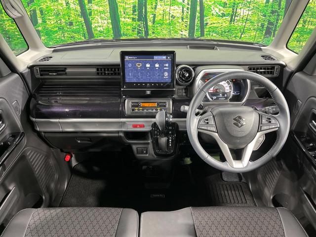 スペーシアカスタム ハイブリッドＸＳターボ　メーカー９インチナビ　両側電動ドア　全周囲カメラ　衝突軽減　レーダークルーズ　禁煙車　シートヒーター　ドラレコ　コーナーセンサー　スマートキー　ＬＥＤヘッド　ＥＴＣ（2枚目）