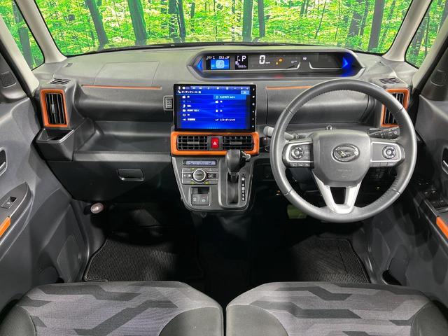 タント ファンクロスターボ　両側電動ドア　純正ＳＤナビ　全周囲カメラ　衝突被害軽減システム　禁煙車　ドラレコ　コーナーセンサー　スマートキー　ＬＥＤヘッド　ビルトインＥＴＣ　純正１５インチアルミ　オートハイビーム　車線逸脱警報（2枚目）