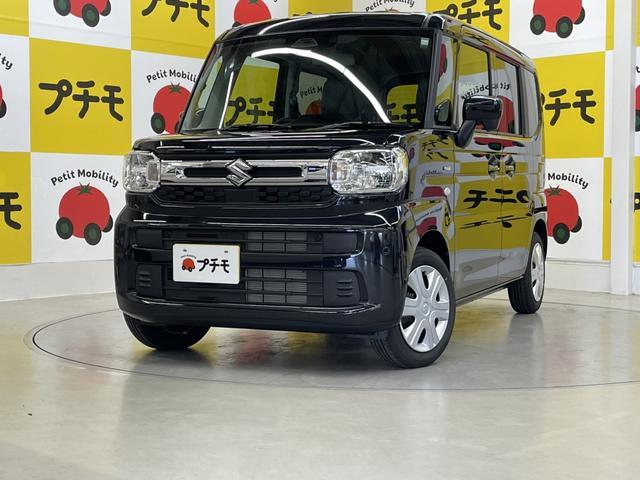 スペーシア ハイブリッドG 両側スライドドア クリアランスソナー レーンアシスト 衝突被害軽減システム オートライト LEDヘッドランプ スマートキー アイドリングストップ 電動格納ミラー ベンチシート CVT 盗難防止システム(3枚目)