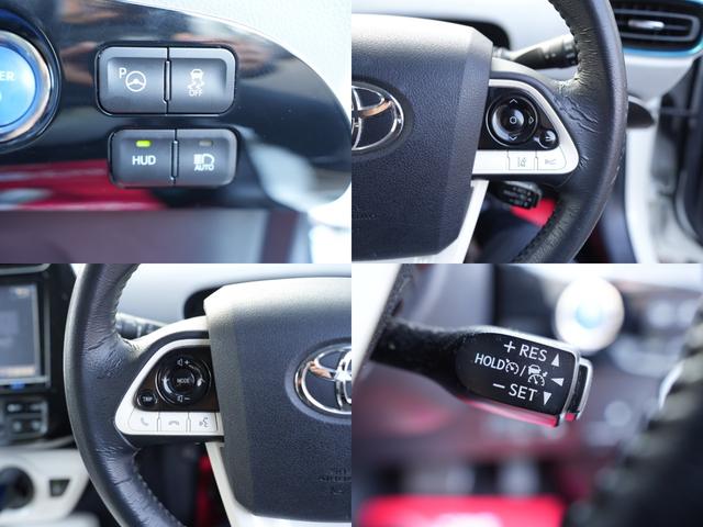 プリウス A セーフティセンス 9インチSDナビ/フルセグTV/Bluetooth ロクサー二19インチAW ローダウン 衝突軽減ブレーキシステム Bモニタ 衝突安全ボディ 電格ミラー LEDヘッド クルコン(10枚目)