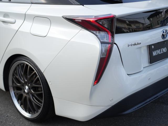 プリウス A セーフティセンス 9インチSDナビ/フルセグTV/Bluetooth ロクサー二19インチAW ローダウン 衝突軽減ブレーキシステム Bモニタ 衝突安全ボディ 電格ミラー LEDヘッド クルコン(32枚目)