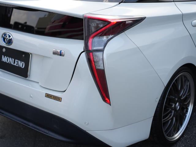 プリウス A セーフティセンス 9インチSDナビ/フルセグTV/Bluetooth ロクサー二19インチAW ローダウン 衝突軽減ブレーキシステム Bモニタ 衝突安全ボディ 電格ミラー LEDヘッド クルコン(33枚目)
