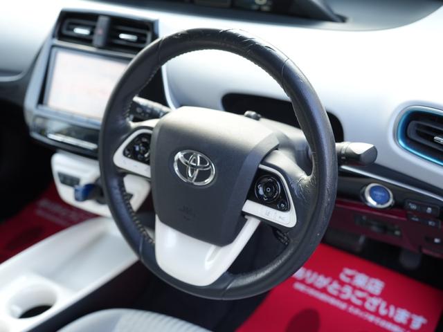 プリウス A セーフティセンス 9インチSDナビ/フルセグTV/Bluetooth ロクサー二19インチAW ローダウン 衝突軽減ブレーキシステム Bモニタ 衝突安全ボディ 電格ミラー LEDヘッド クルコン(48枚目)