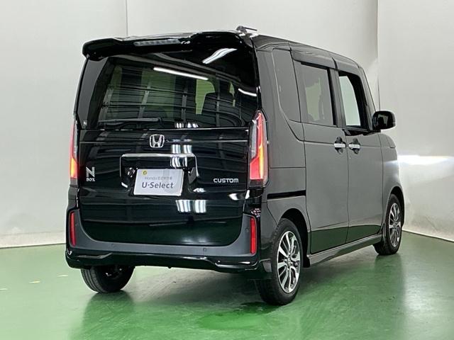 Ｎ－ＢＯＸカスタム ベースグレード　ドラレコ　ナビ　Ｒカメラ　ブルートゥース　Ｐソナー　レーダーブレーキサポート　ＥＴＣ装備　定期点検記録簿　地デジ対応　サイドエアバック　Ｓヒータ　スマートキー＆プッシュスタート　横滑り防止　ＵＳＢ（8枚目）