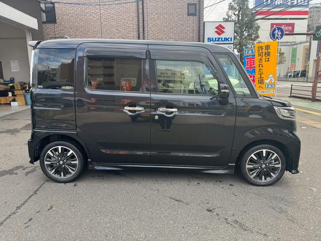 スペーシアカスタム ハイブリッドXSターボ 全方位モニター用カメラパッケージ ヘッドアップディスプレイ ナビ ETC 両側パワースライドドア 15インチAW シートヒーター プッシュスタート スペアキー(11枚目)