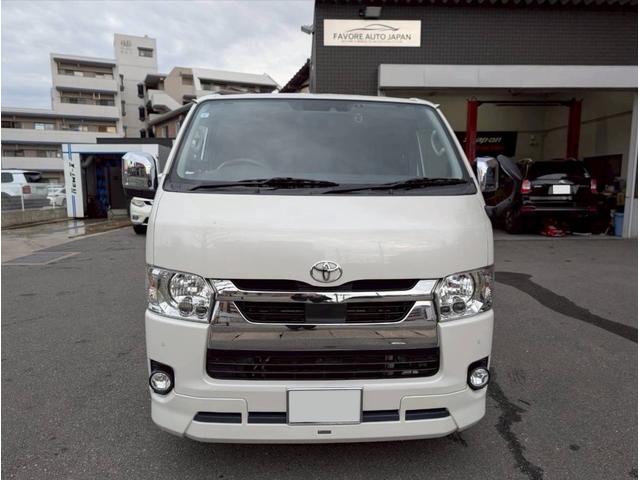 ハイエースバン ロングスーパーＧＬ　モデリスタフルエアロ　両側パワースライドドア　純正ＳＤナビ　バックカメラ　ルームミラーカメラ　助手席エアバッグ　純正ＥＴＣ　ＡＣ１００Ｖ　純正マット　サイドバイザー　室内カーテン　ＬＥＤヘッドランプ（9枚目）