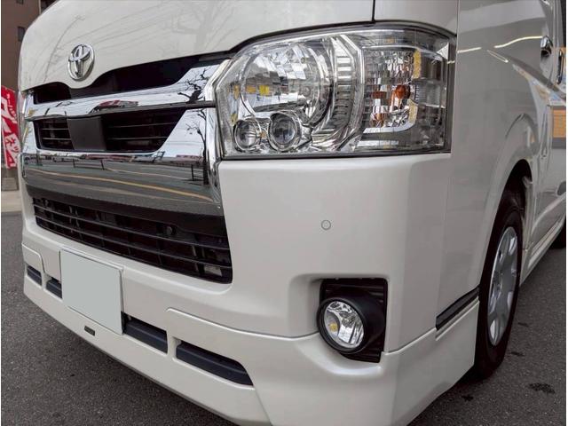 ハイエースバン ロングスーパーＧＬ　モデリスタフルエアロ　両側パワースライドドア　純正ＳＤナビ　バックカメラ　ルームミラーカメラ　助手席エアバッグ　純正ＥＴＣ　ＡＣ１００Ｖ　純正マット　サイドバイザー　室内カーテン　ＬＥＤヘッドランプ（12枚目）