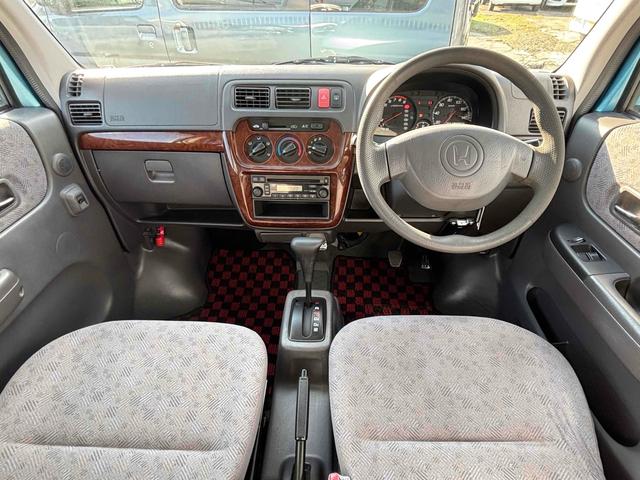 バモス ターボ 実走行! タイミングベルト&ウォーターポンプ交換済 両側スライドドア AT ABS CD 純正アルミホイール ETC 衝突安全ボディ エアコン パワーステアリング パワーウィンドウ(17枚目)