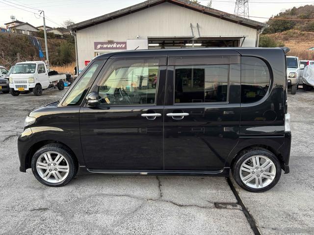 タント カスタムＸ　後期モデル　電動オートスライドドア　純正１５インチアルミ　ナビ　ＴＶ　ＨＩＤ　スマートキー　アイドリングストップ　ＣＶＴ　盗難防止システム　ＡＢＳ　ＣＤ　ＤＶＤ再生（10枚目）