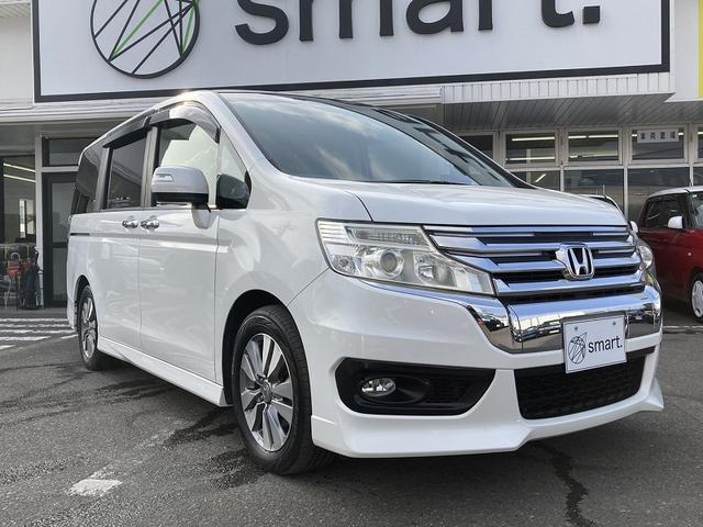 ステップワゴンスパーダ Ｚ　両側パワースライドドア　純正９インチナビ　フルセグ　ＤＶＤ再生バックカメラ　ＥＴＣ　前後ドライブレコーダー　ＨＩＤヘッドライト　フォグ　スマートキー　横滑防止　パドルシフト　プライバシーガラス（5枚目）