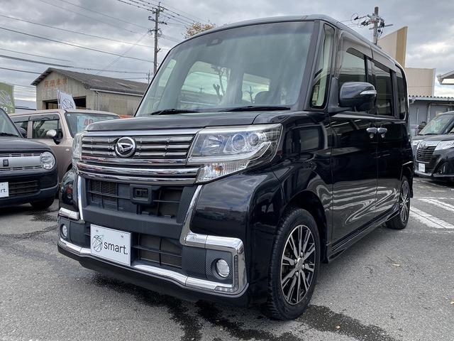 タント カスタムＸ　トップエディションＳＡＩＩ　衝突軽減　パワースライドドア　純正ナビ　フルセグ　ＤＶＤ再生　Ｂｌｕｅｔｏｏｔｈ　バックカメラ　ハーフレザーシート　横滑り防止　アイドリングストップ　ＬＥＤヘッドライト　フォグ　プライバシーガラス（3枚目）