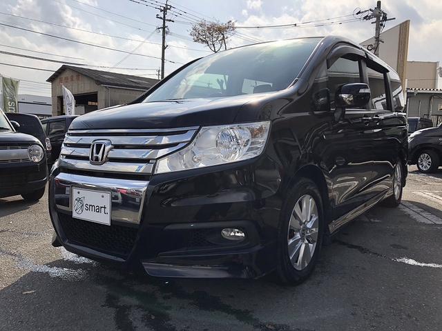 ステップワゴンスパーダ S パワースライドドア 社外ナビ フルセグ DVD再生 Bluetooth バックカメラ ビルトインETC ドライブレコーダー HIDヘッドライト フォグ オートライト フロアマット サイドバイザー(3枚目)