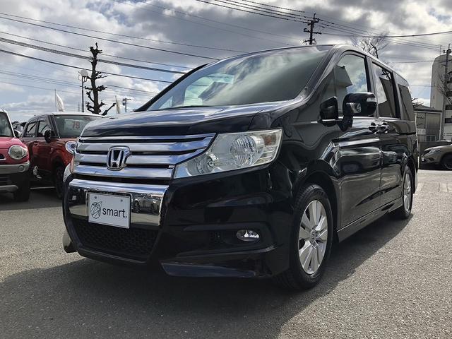 ステップワゴンスパーダ Ｓ　両側電動スライドドア　純正ナビ　フルセグ　ＤＶＤ再生　ビルトインＥＴＣ　フリップダウンモニター　スマートキー　ドライブレコーダー　パドルシフト　ＨＩＤヘッドライト　フォグランプ　純正アルミ（3枚目）