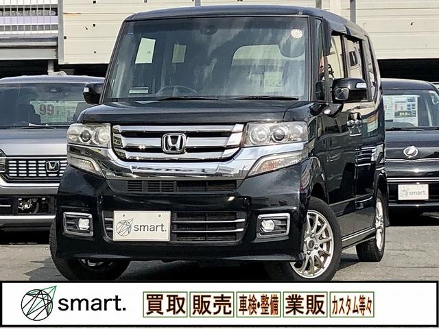 N-BOXカスタム G ターボSSパッケージ 衝突軽減 両側パワースライドドア 純正ナビ フルセグ DVD Bluetooth バックカメラ シートヒーター ビルトインETC 社外アルミ シートバックテーブル リアロールシェード マットバイザー(2枚目)