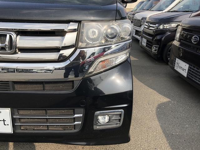 N-BOXカスタム G ターボSSパッケージ 衝突軽減 両側パワースライドドア 純正ナビ フルセグ DVD Bluetooth バックカメラ シートヒーター ビルトインETC 社外アルミ シートバックテーブル リアロールシェード マットバイザー(42枚目)