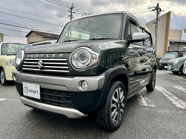 ハスラー J ブラックインテリアPKG デュアルカメラブレーキサポート ハーフレザーシート 前席シートヒーター 社外オーディオ ETC スマートキー プッシュスタート HIDライト フォグ オートライト 純正アルミ(3枚目)