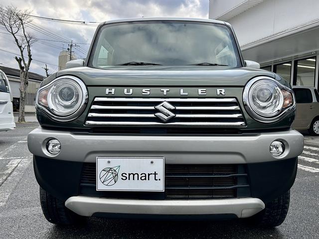 ハスラー J ブラックインテリアPKG デュアルカメラブレーキサポート ハーフレザーシート 前席シートヒーター 社外オーディオ ETC スマートキー プッシュスタート HIDライト フォグ オートライト 純正アルミ(4枚目)