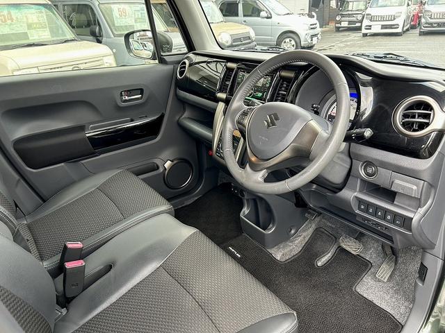 ハスラー J ブラックインテリアPKG デュアルカメラブレーキサポート ハーフレザーシート 前席シートヒーター 社外オーディオ ETC スマートキー プッシュスタート HIDライト フォグ オートライト 純正アルミ(12枚目)