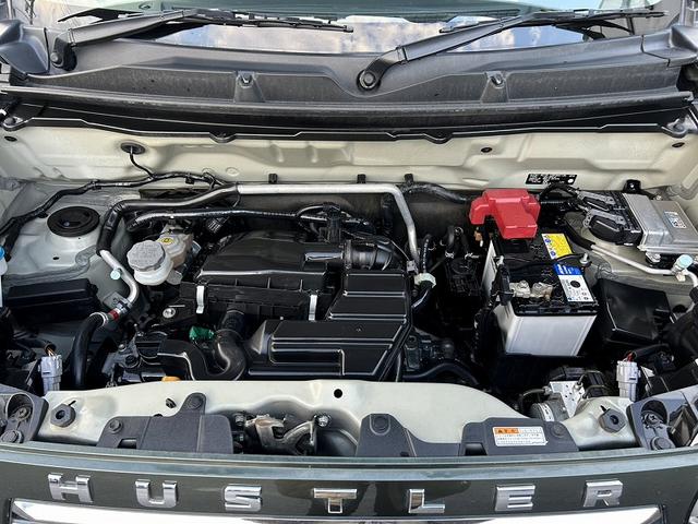 ハスラー J ブラックインテリアPKG デュアルカメラブレーキサポート ハーフレザーシート 前席シートヒーター 社外オーディオ ETC スマートキー プッシュスタート HIDライト フォグ オートライト 純正アルミ(47枚目)