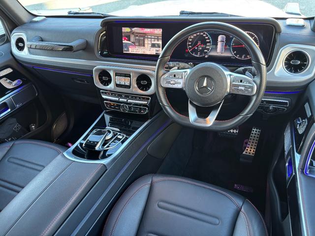 Gクラス G350d AMGライン 1年保証付 1オーナー アダプティブダンピングシステム ラグジュアリーPKG レーダーセーフティーPKG サンルーフ 全方位カメラ ブルメスター ナビ・フルセグTV  黒革 シートヒータ アンビエント(27枚目)