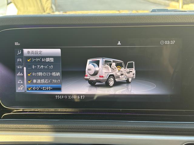 Gクラス G350d AMGライン 1年保証付 1オナ サンルーフ アダブティブダンピングシステム ラグジュアリーPKG 黒革 全席シートヒーター ブルメスターサウンド レーダーセーフティ ACC 全方位カメラ TV アンビエントライト(37枚目)
