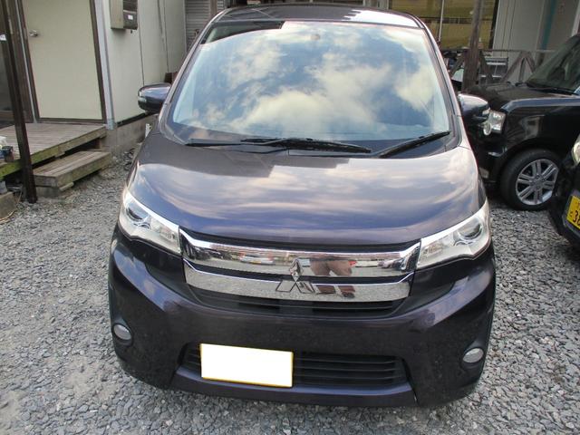 ｅＫカスタム Ｇ　純正エアロ　ＣＶＴ＆アイドリングストップ　社外ナビ＆フルセグテレビ　ブルートゥース　１４インチアルミホイール　プッシュスタート　バックカメラ　ＨＩＤ　オートエアコン　電動格納ドアミラー　ＥＴＣ付き（2枚目）