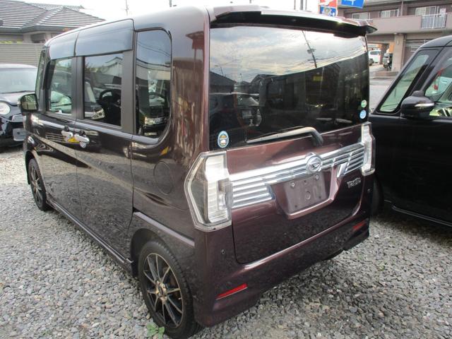 タント カスタムＸ　トップエディションＳＡＩＩ　純正エアロ　ＣＶＴ＆エコアイドル　スマートアシストブレーキ　社外ナビ＆フルセグテレビ　ブルートゥース　バックカメラ　両側パワースライドドア　ＬＥＤヘッドライトハーフレザーシート　オートエアコン（4枚目）