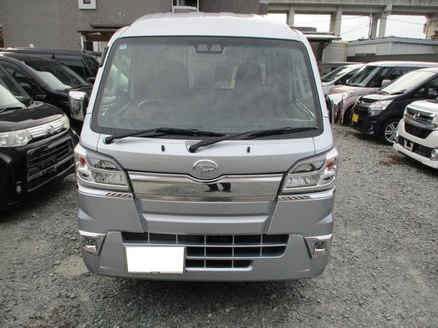 ハイゼットトラック ジャンボSAIIIt 4速AT車 運転支援システム レーンアシスト アシストブレーキ 先行車発進お知らせ機能 7インチワイドナビ&TV ブルートゥース インチアップ 社外14インチAW&新品マッドタイヤ LEDヘッドライト(2枚目)