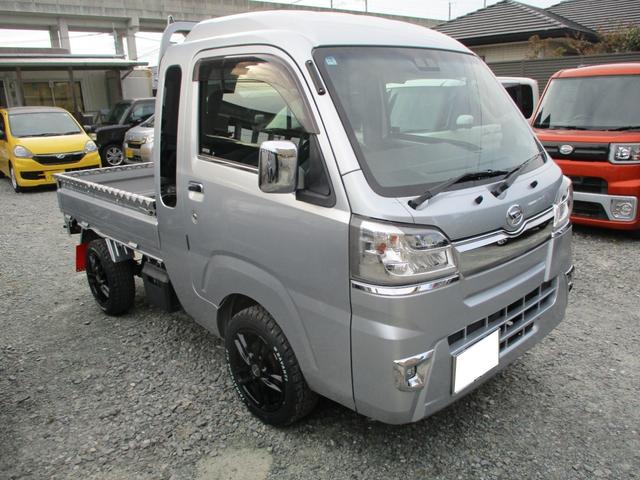 ハイゼットトラック ジャンボSAIIIt 4速AT車 運転支援システム レーンアシスト アシストブレーキ 先行車発進お知らせ機能 7インチワイドナビ&TV ブルートゥース インチアップ 社外14インチAW&新品マッドタイヤ LEDヘッドライト(3枚目)