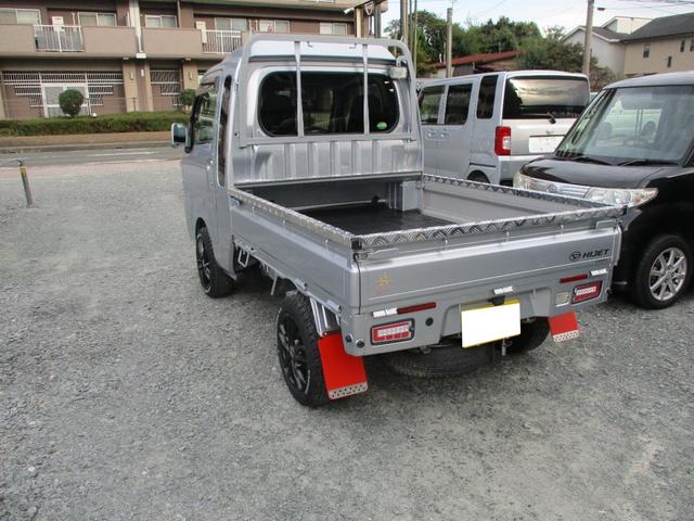 ハイゼットトラック ジャンボSAIIIt 4速AT車 運転支援システム レーンアシスト アシストブレーキ 先行車発進お知らせ機能 7インチワイドナビ&TV ブルートゥース インチアップ 社外14インチAW&新品マッドタイヤ LEDヘッドライト(4枚目)