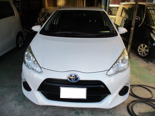 アクア G トヨタセーフティセンス ハイブリッド車 7インチワイドナビ&フルセグテレビ ブルートゥース付き 社外アルミ プッシュスタート LEDヘッドライト スマートキー2個 オートエアコン デジタルメーター(2枚目)